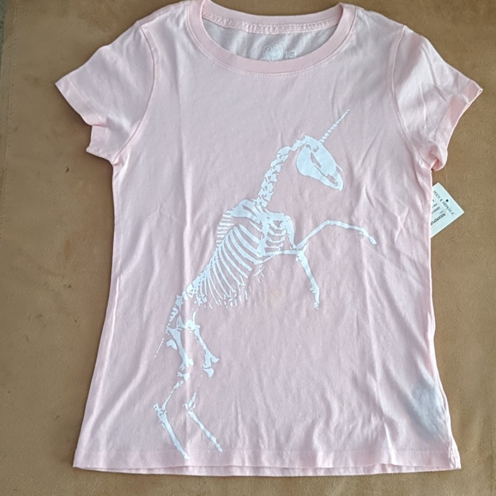 Rock & Republic Girl's Unicorn Skeleton T Shirt